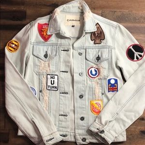 Denim Jacket with patches from LF Boutique